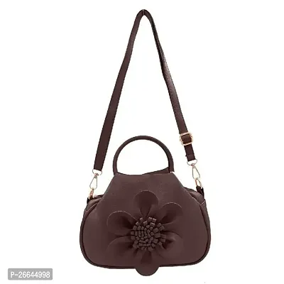 Stylish Brown Artificial Leather Handbags For Women-thumb0