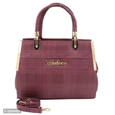 Stylish Pink Artificial Leather Handbags For Women