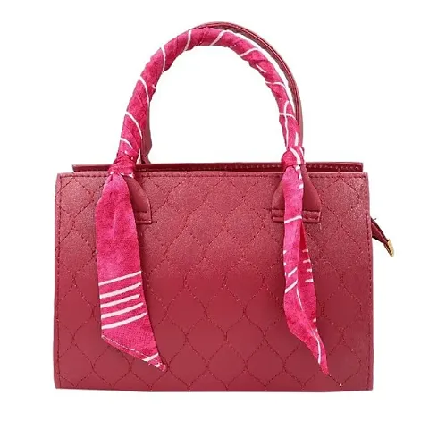 Stylish Solid Artificial Leather Handbags for Women