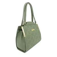 Stylish Green Artificial Leather Handbags For Women-thumb1