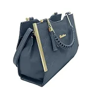 Stylish Blue Artificial Leather Handbags For Women-thumb1