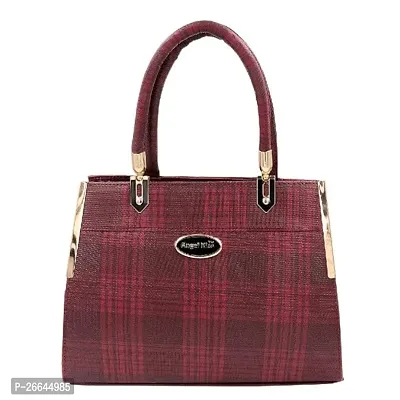 Stylish Maroon Artificial Leather Handbags For Women