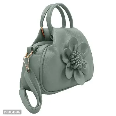 Stylish Green Artificial Leather Handbags For Women-thumb2
