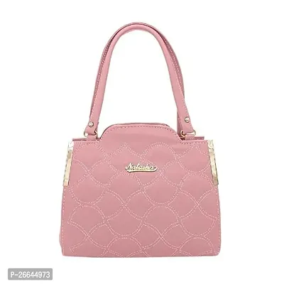 Stylish Pink Artificial Leather Handbags For Women