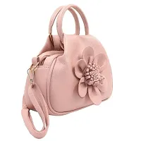 Stylish Pink Artificial Leather Handbags For Women-thumb1