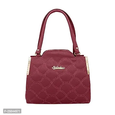 Stylish Maroon Artificial Leather Handbags For Women