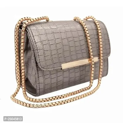 Stylish Grey Leather Handbags For Women-thumb2