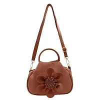 Stylish Brown Artificial Leather Handbags For Women-thumb1