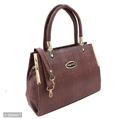 Stylish Brown Artificial Leather Handbags For Women-thumb2