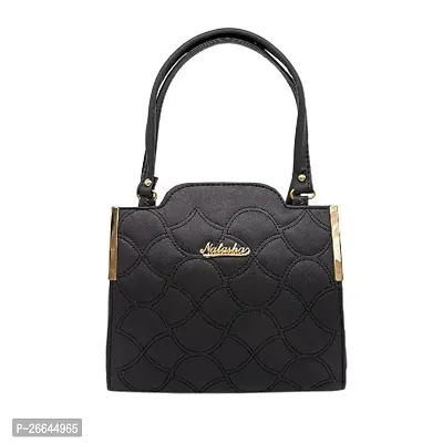 Stylish Black Artificial Leather Handbags For Women