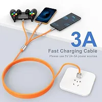 Power Up Anywhere: 3-in-1 Charging Cable | 120W Fast Charge | USB-C, Lightning, Micro USB | 1.5m | iPhone, Android Compatible-thumb2