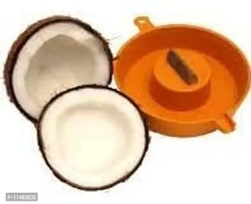 ImegaZ Plastic Heavy Duty Coconut Breaker Plate, Coconut Craker for Easy to Break Coconut neatly (Pack of 2)