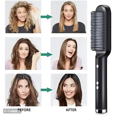 ImegaZ Hair Straightener Brush, Hair Straightening Iron Built with Comb, Fast Heating  5 Temp Settings  Anti-Scald, Perfect for Home Hair Styler , Hair Straightner Comb-thumb5