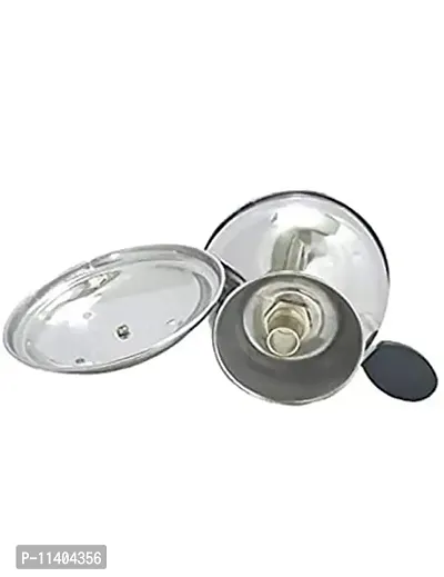 ImegaZ Stainless Steel Puttu Kudam Chirattaa Puttu Maker with Steamer Plate, Puttu Vessel, Puttu Maker with Pressure Cooker, Puttu Maker Steel, Silver colour-thumb2