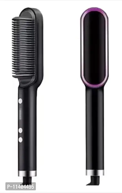 ImegaZ Hair Straightener Brush, Hair Straightening Iron Built with Comb, Fast Heating  5 Temp Setting  Anti-Scald, Perfect for Home Hair Styler(Hair Straightner Comb)