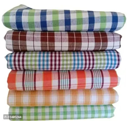 ImegaZ Handloom 100% Pure Cotton Bath Checks Towels Combo, Pack of 4, Towel Size 53 inch/25 inch, 63 cm/ 135 cm, Multicolor.-thumb5