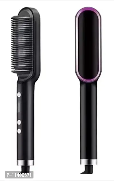 ImegaZ Hair Straightener Brush, Hair Straightening Iron Built with Comb, Fast Heating  5 Temp Settings  Anti-Scald, Perfect for Home Hair Styler (Hair Straightner Comb)