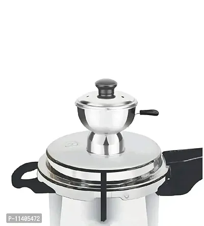 ImegaZ Stainless Steel Puttu Maker & Puttu Maker Pressure Cooker Top, Steel Puttu Maker 300ml, Silver.-thumb3