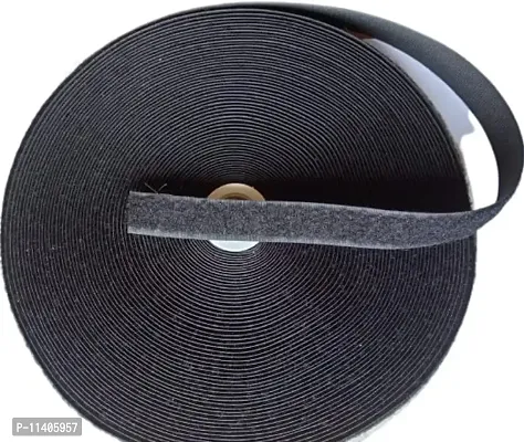 ImegaZ Nylon Loop for sticthing all type clothes and Nets, Mosquito net Loop, Insect Net tape (Black 20mm width 25 metres roll)