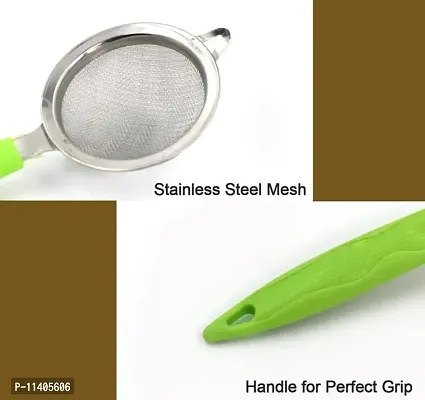 ImegaZ Tea Strainer for Kitchen, Chhani - Chhani for Tea  Coffee, Tea Filter Stainless Steel, Tea and Coffee Strainer Filter with Stainless Steel Mesh - 3qty-thumb2