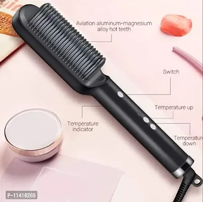 ImegaZ Hair Straightener Brush, Hair Straightening Iron Built with Comb, Fast Heating and 5 Temp Settings  Anti-Scald, Perfect for Home Hair Styler-thumb2