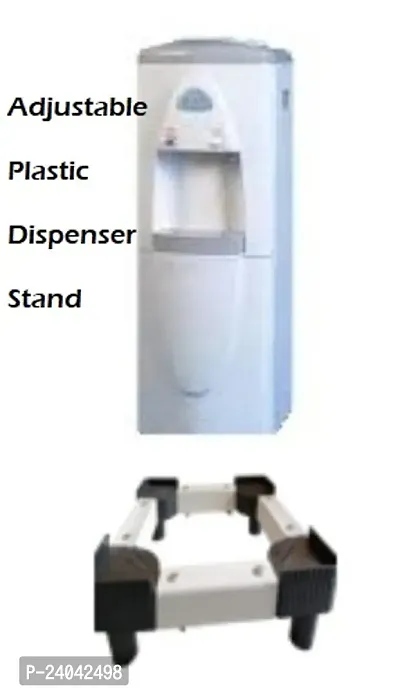 ImegaZ Rustproof PVC Adjustable Water Dispenser Stand for all Models Water Dispensers I Multipurpose Dispesner Trolley (White Colour, Pack of 1)-thumb2