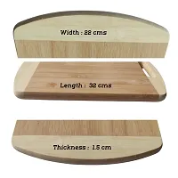 ImegaZ Bamboo Wooden Oval Chopping Board Cutting Board Slicing Board for Fruits Vegetables Meat Bread Cheese - 32 x 22 x 2 cm-thumb1