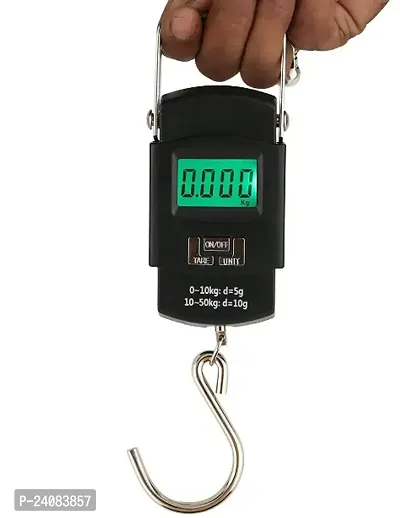 Portable Digital Scale Electrical Portable Digital LED Screen Luggage Weighing Scale, 50 kg/110 Lb (Black) Pack of 1-thumb0