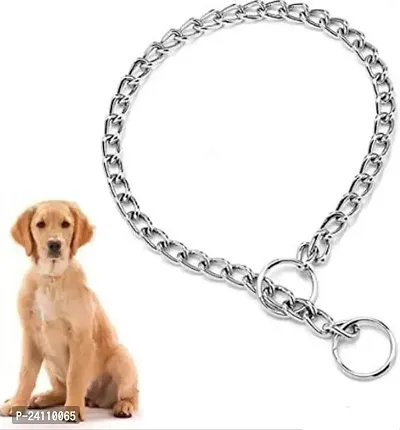 ImegaZ Multipurpose Stainless Steel Dog Chain Silver Heavy Weight Dogs Leash Chain with both Corner Rings (Length - 4 Feet)
