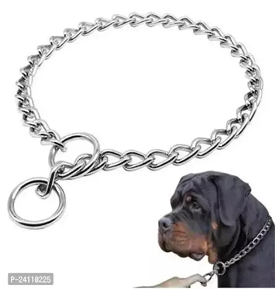 ImegaZ Multipurpose Stainless Steel Dog Chain Silver Heavy Weight Dogs Leash Chain with both Corner Rings (Length - 5 Feet)-thumb0