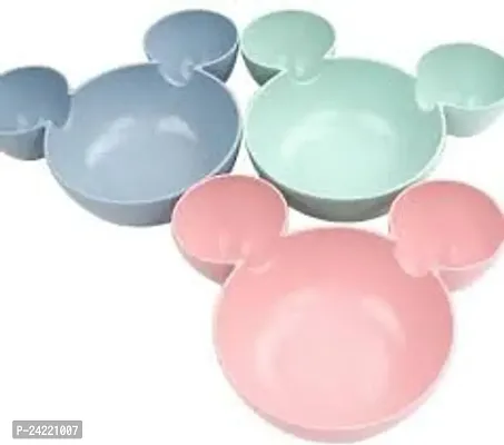 ImegaZ Childrens Mickey shaped Shaped Serving Food Plate, Mickey shaped Bowl, Fruit Plate, Baby Carto-thumb0