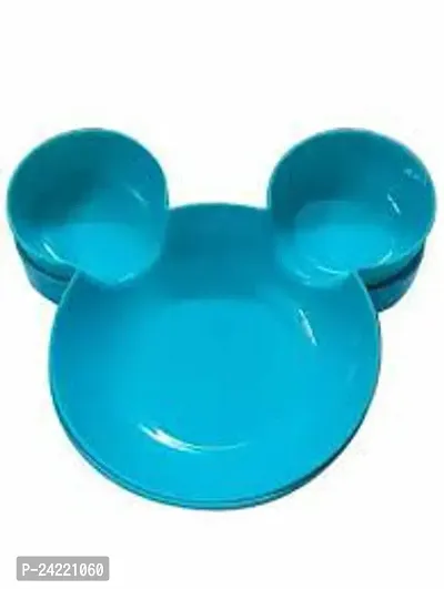 ImegaZ Childrens Mickey shaped Shaped Serving Food Plate, Mickey shaped Bowl, Fruit Plate, Baby Carto-thumb0