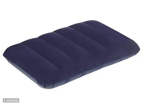 ImegaZ Velvet Air Inflatable Travel Pillow, Air Inflatable Pillow for travelling Blue Color (Pack of 1)