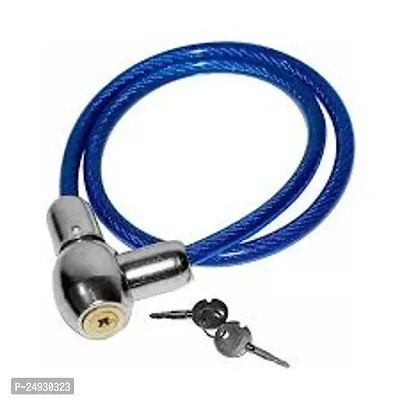 ImegaZ Heavy Duty Multipurpose Cable Lock for Bike, Luggage, Helmet, Steel Keylock, Anti-Theft Lock with 2 Keys (Multicolor) Pack of 1-thumb0