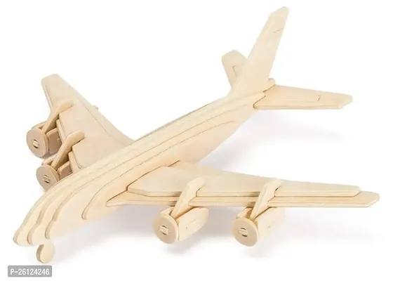 Woodlz 3-D Wooden Puzzles Transport Series Airplane