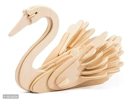 Woodlz 3-D Wooden Puzzles Insect and Birds Series Swan-thumb0