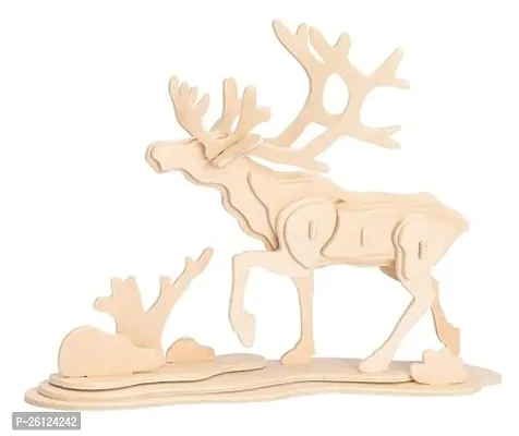 Woodlz 3-D Wooden Puzzles Animal Series Reindeer