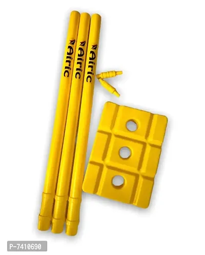 Airic Dashing Kashmiri Popular Willow bat with Plastic Wicket Set and Tennis Ball (Size 6) Cricket Kit-thumb2