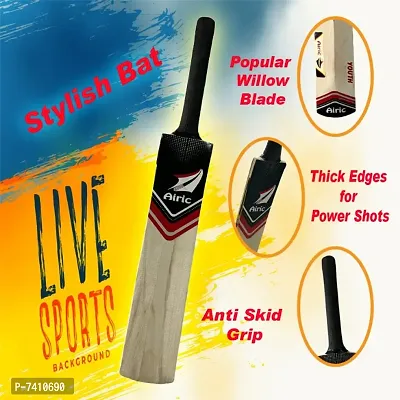 Airic Dashing Kashmiri Popular Willow bat with Plastic Wicket Set and Tennis Ball (Size 6) Cricket Kit-thumb4