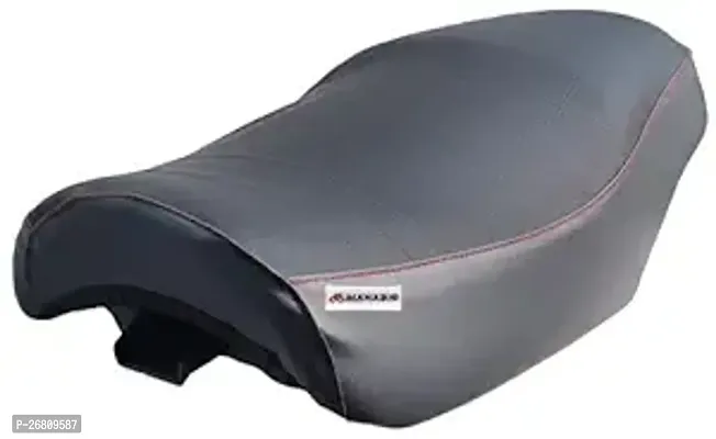 Stylish Mahabir Seat Cover For Motorcycle Fz-X, Pure Faux Leather Grey And Black