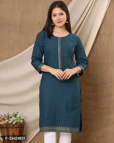 Fancy Cotton Kurtas For Women-thumb0