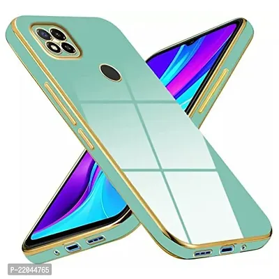 Zcase Flourish Redmi 9 Electroplated Chrome 6D Back Case Cover |Camera Protection|Shock Proof|Slim Fit (Green)-thumb3