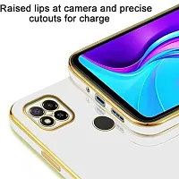 Zcase Flourish Redmi 9 Electroplated Chrome 6D Back Case Cover |Camera Protection|Shock Proof|Slim Fit (White)-thumb3