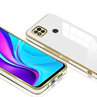 Zcase Flourish Redmi 9 Electroplated Chrome 6D Back Case Cover |Camera Protection|Shock Proof|Slim Fit (White)-thumb1