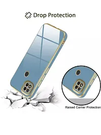 Zcase Flourish Redmi 9 Electroplated Chrome 6D Back Case Cover |Camera Protection|Shock Proof|Slim Fit (Blue)-thumb2