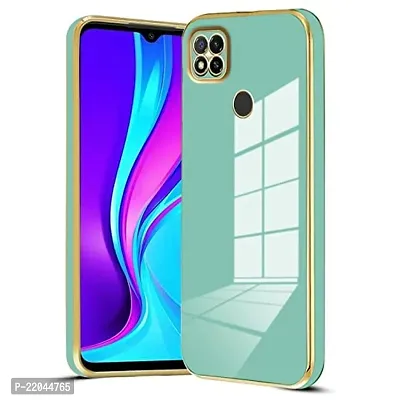 Zcase Flourish Redmi 9 Electroplated Chrome 6D Back Case Cover |Camera Protection|Shock Proof|Slim Fit (Green)