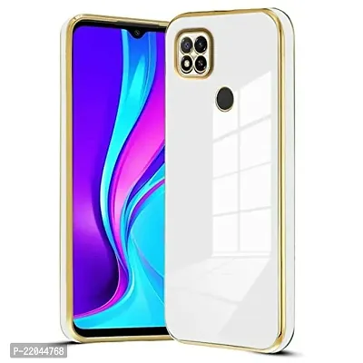 Zcase Flourish Redmi 9 Electroplated Chrome 6D Back Case Cover |Camera Protection|Shock Proof|Slim Fit (White)