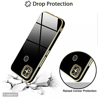 Zcase Flourish Redmi 9 Electroplated Chrome 6D Back Case Cover |Camera Protection|Shock Proof|Slim Fit (Black)-thumb2