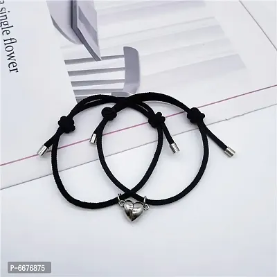 2pcs Magnetic Couple Bracelets for Women Men, Sun and Moon Attraction Matching Bracelet Lover Gifts for Boyfriend Girlfriend Best Friend
