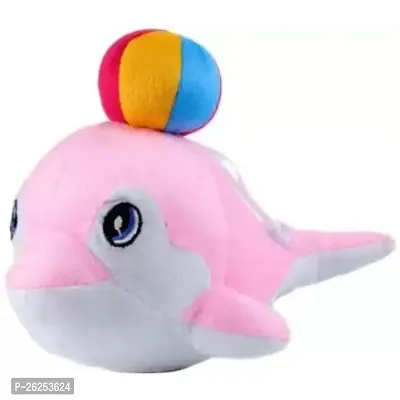 Beautiful Super Soft Pink Ball Dolphin Soft Toy For Kids, Babies